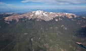 aerial views of Pikes Peak