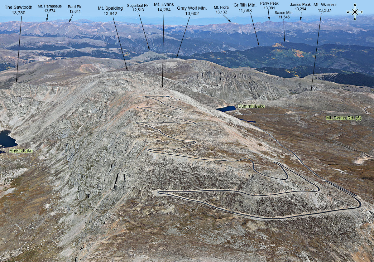 Aerial Photographs with Mountain Descriptions from Pikes Peak to Longs Peak and Beyond. 